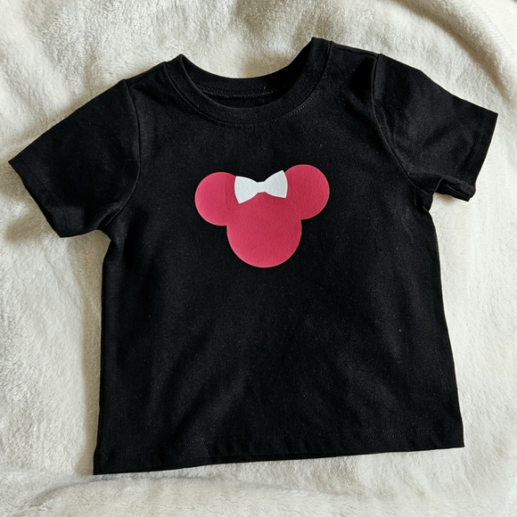 Hand Crafted Tops - Disney minnie mouse inspired tee shirt